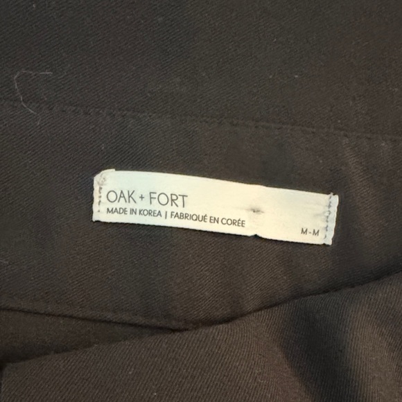 OAK + FORT Black Wide Leg Pants - Picture 2 of 3